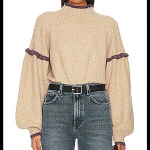 REVOLVE JOIE Shiloh Mock Neck Wool Alpaca Cotton Blend Sweater Women's size XS